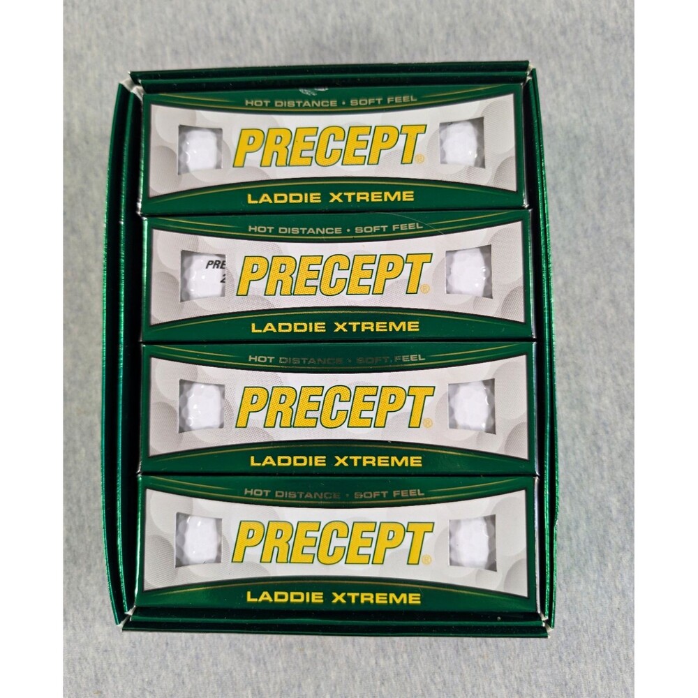Precept Laddie Xtreme White 12-Pack Golf Balls 2-Piece Low Comp Tour Distance